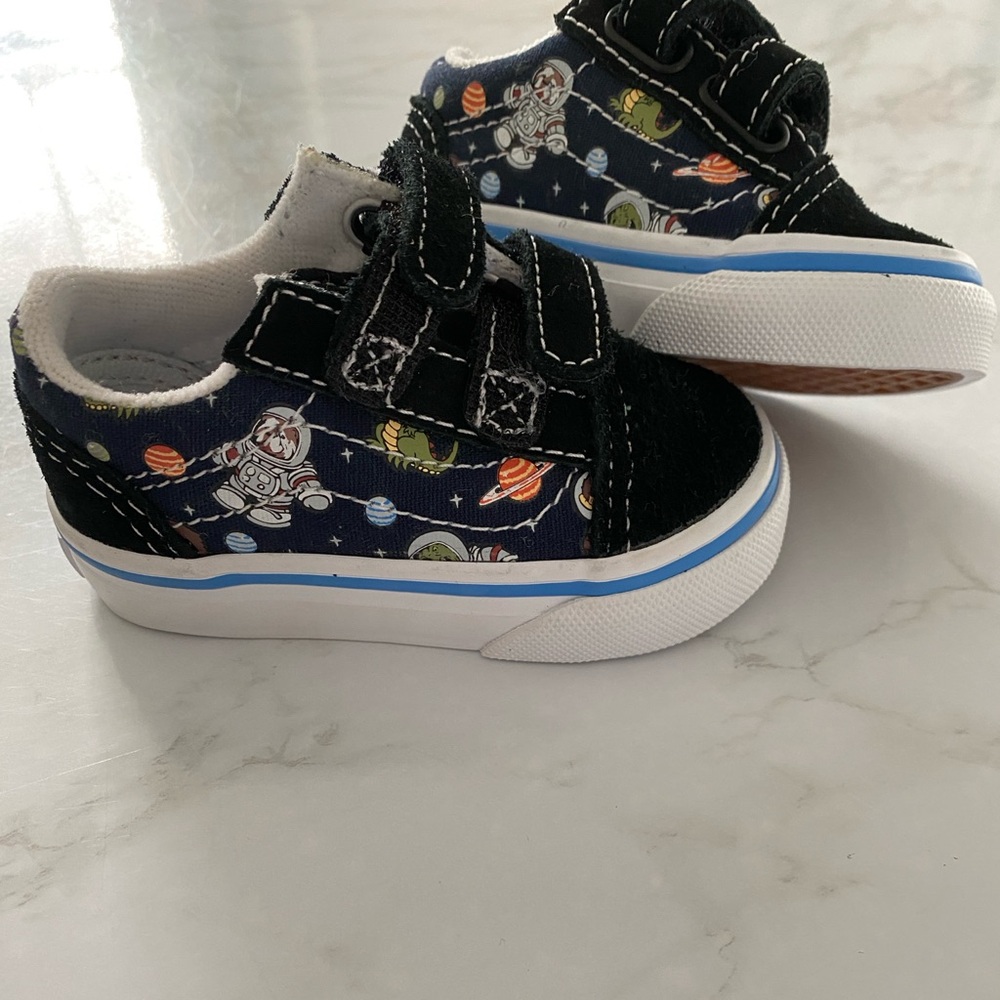 Vans Kids Black Navy Space Print Sneakers